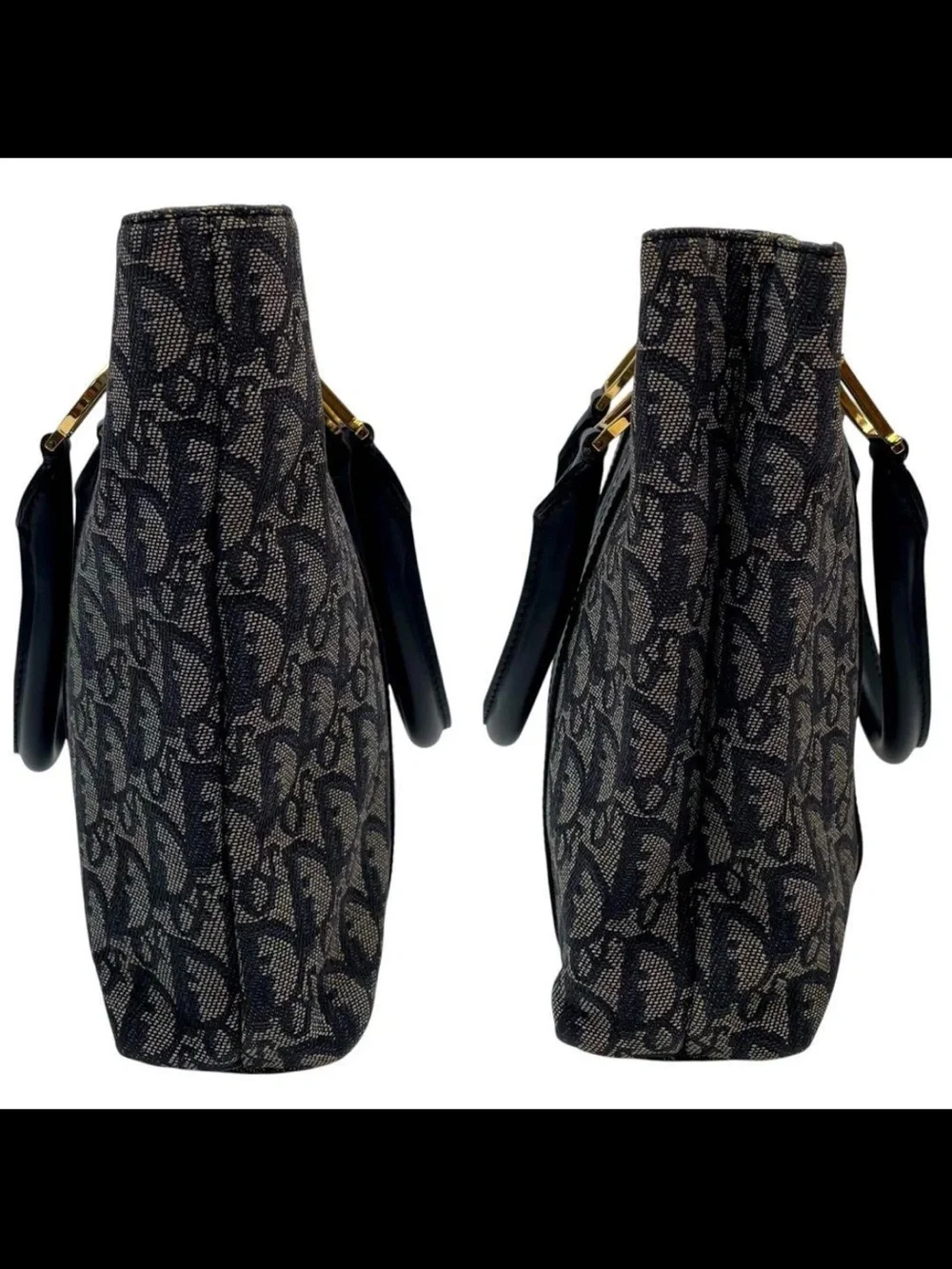 Dior Navy and Beige Monogram Tote